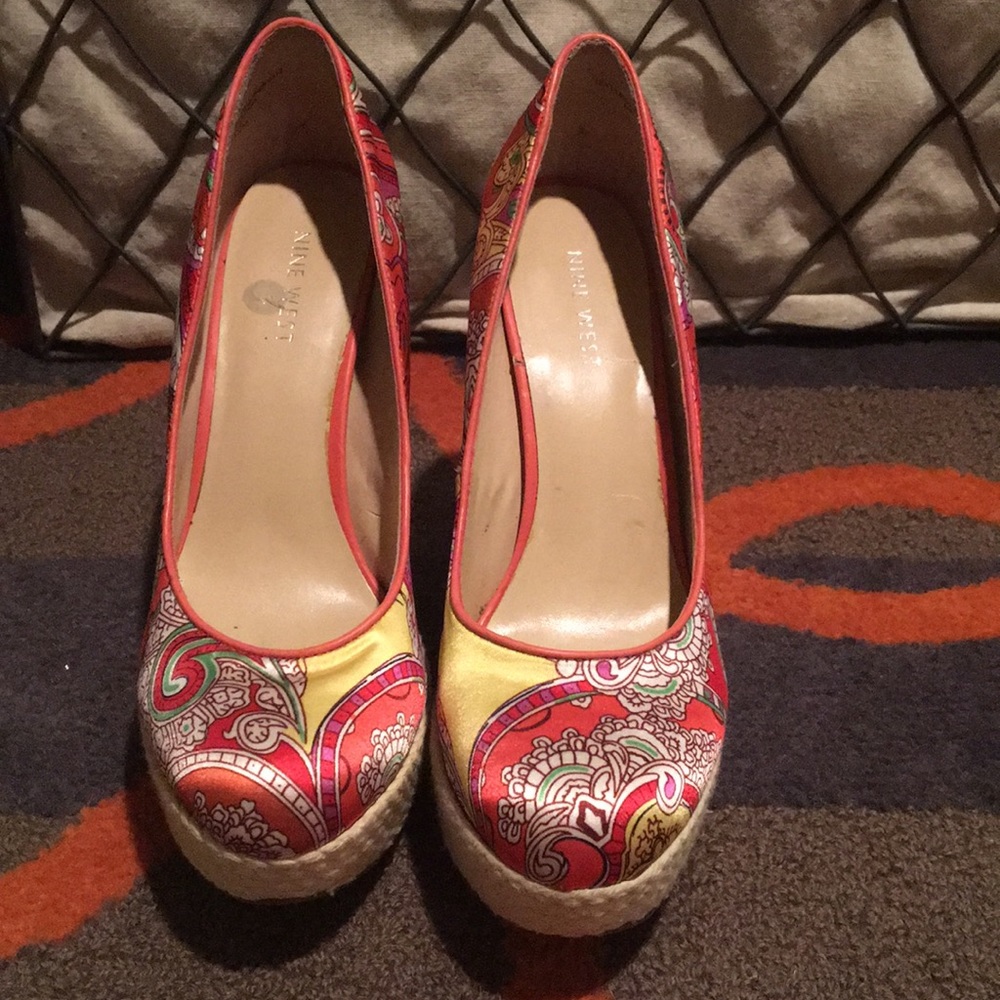 Colorful heels - worn once around a casino